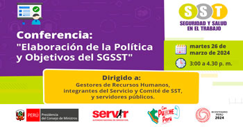 Conferencia online "Elaboración de la Política y Objetivos del SGSST" del SERVIR
