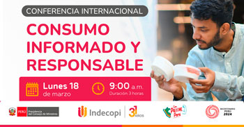 Conferencia online gratis "Consumo informado y responsable" del INDECOPI