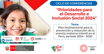 Conferencia online Plan Multisectorial para la prevención y reducción de la anemia materno infantil en el Perú