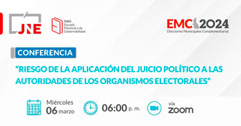 Conferencia online Riesgo de la aplicación del juicio político a las autoridades de los organismos electorales