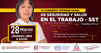 Congreso online gratis de "Seguridad y Salud en el Trabajo 2024" de la DRTPE de San Martín