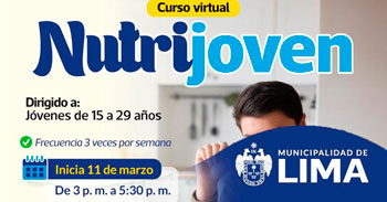 Curso online gratis"Nutrijoven" de la Municipalidad de Lima