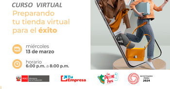 Curso online "Preparando tu tienda virtual para el éxito"  de PRODUCE