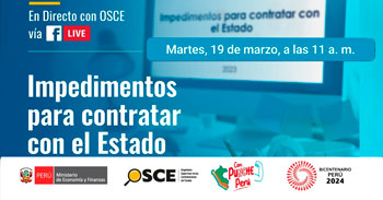 Evento online gratis "Impedimentos para contratar con el Estado" del OSCE