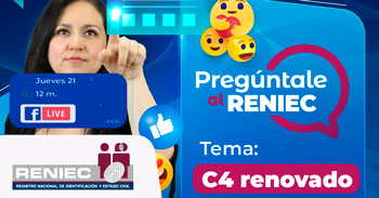 Evento online gratis "¿Se perdió o te robaron tu DNI y necesitas una solución de urgencia?" del RENIEC