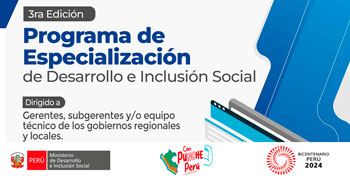 Programa de Especialización online en "Desarrollo e inclusión" del MIDIS