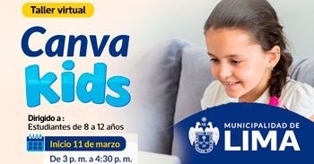 Taller online "Canva Kids" de la Municipalidad de Lima