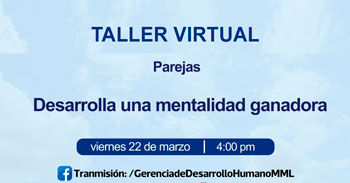 Taller online "Desarrolla una mentalidad ganadora" de la Municipalidad de Lima
