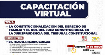  Capacitación online "Constitucionalización del Derecho de Familia y el Rol del Juez"
