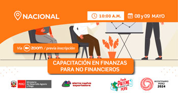  Capacitación online "Finanzas para no financieros" de Sierra y Selva Exportadora