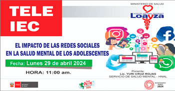  Capacitación online gratis El Impacto de las Redes Sociales en la Salud Mental de los Adolescentes  del  MINSA