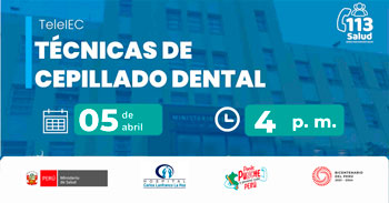 Capacitación online gratis  "Técnicas de cepillado dental" del MINSA