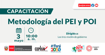  Capacitación online "Metodología del PEl y POl” de Ceplan Perú