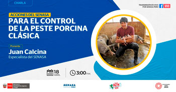  Charla gratis online "Acciones del senasa para el control de la peste porcina clásica" 