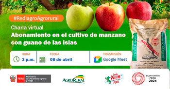Charla online "Abonamiento cultivo de manzano con guano de las islas" de Agro rural