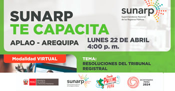  Charla online gratis "Resoluciones del tribunal registral" de la SUNARP