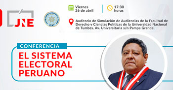  Conferencia presencial "El sistema electoral peruano" del JNE