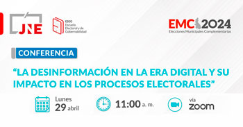 Conferencia online "La desinformación en la era digital y su impacto en los procesos electorales"