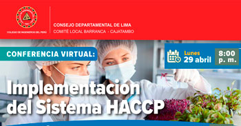 Conferencia online gratis "implementación del sistema HACCP"