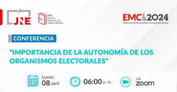 Conferencia online "Importancia de la autonomía de los organismos electorales"