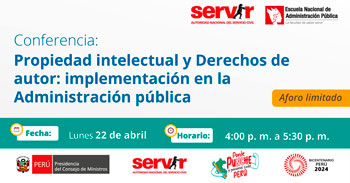  Conferencia online "Propiedad intelectual y derechos de autor: implementación en la Administración Pública"