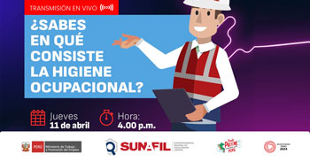 Evento online gratis "¿Sabes en qué consiste la higiene ocupacional?"  de la SUNAFIL