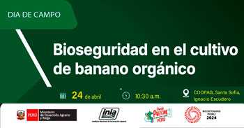  Curso presencial "Bioseguridad en el cultivo de banano orgánico" del INIA