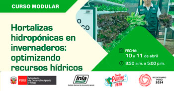 Curso presencial "Hortalizas hidropónicas en invernaderos: optimizando recursos hídricos"