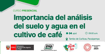 Curso presencial "Importancia del análisis del suelo y agua en el cultivo de café" del INIA