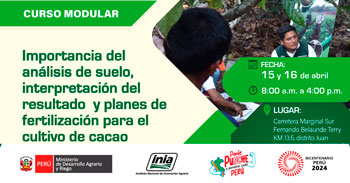 Curso Importancia del análisis de suelo, interpretación del resultado y planes de fertilización para el cultivo de cacao