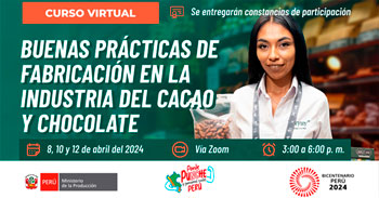 Curso online "Buenas prácticas de fabricación en la industria del cacao y chocolate"  de PRODUCE