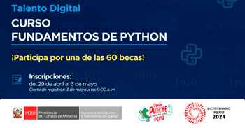  Curso virtual "Fundamentos de Python" de la Secretaría de Gobierno y Transformación Digital