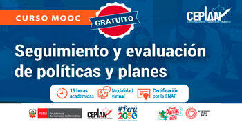 Curso online gratis con certificado "Seguimiento y Evaluación de Políticas y Planes" de SERVIR