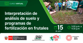 Curso online "Interpretación de análisis de suelo y programas de fertilización en frutales" del INIA