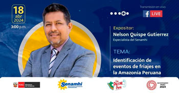  Evento online gratis "Identificación de eventos de friajes en la Amazonía Peruana" 