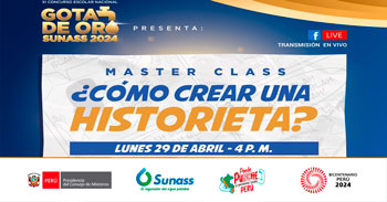  Evento online Master class "¿Como crear una historieta?" de SUNASS