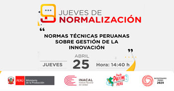 Evento online "Normas técnicas peruanas sobre gestión de la innovación" del INACAL