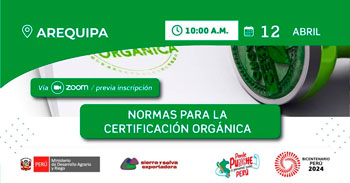 Seminario online "Normas para la Certificación Orgánica" de Sierra y Selva Exportadora