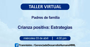 Taller online "Crianza positiva: Estrategias" de la Municipalidad de Lima