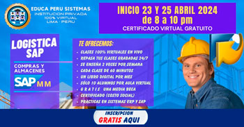  Curso online gratuito "Logística SAP" de Educa Perú sistemas