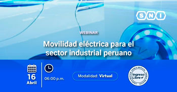 Webinar online gratis Movilidad eléctrica para el sector industrial peruano de la SNI