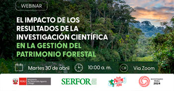  Webinar online  El impacto de los resultados de la investigación científica en la gestión del Patrimonio Forestal