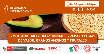  Capacitación presencial "Sostenibilidad y oportunidades para cadenas de  valor : Granos andinos y frutales"