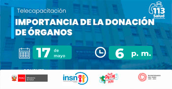  Capacitación online gratis "Importancia de la donación de órganos" del  MINSA
