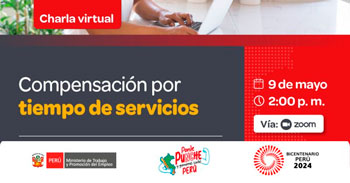  Charla online gratis "Compensación por Tiempo de Servicios - CTS" del MTPE