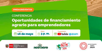  Conferencia online "Oportunidades de financiamiento agrario para emprendedores" del MIDAGRI