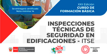 Curso online "Inspecciones técnicas de seguridad en edificaciones - ITSE" del Ministerio de Vivienda