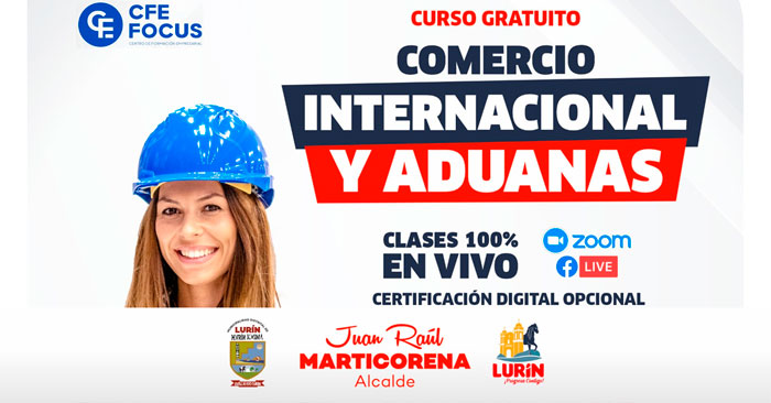  Curso online gratis sobre "Comercio internacional y aduanas"  de la Municipalidad de Lurín
