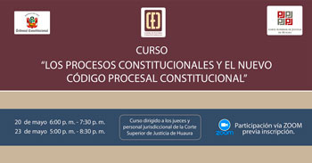  Curso online "Los procesos constitucionales y el nuevo Código Procesal Constitucional" del CEC