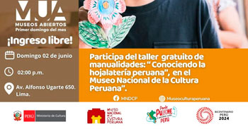  Taller presencial "Conociendo la Hojalatería Peruana" del Ministerio de Cultura